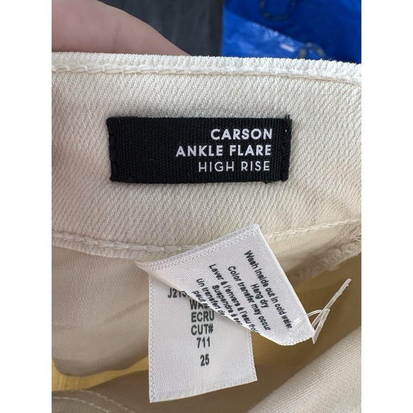 Veronica Beard Jeans Carson Ankle Flare Ivory Size 25 - Picture 4 of 5